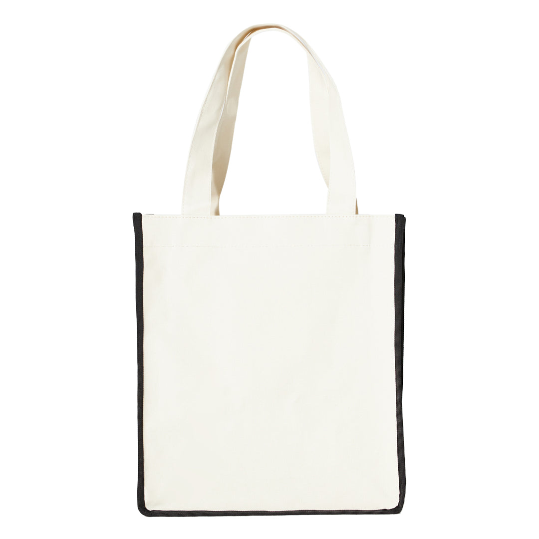 CANVAS BAG - LONG - CREME WEIß / SCHWARZ