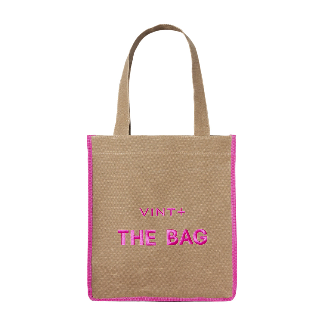 CANVAS BAG - LONG - BEIGE / PINK