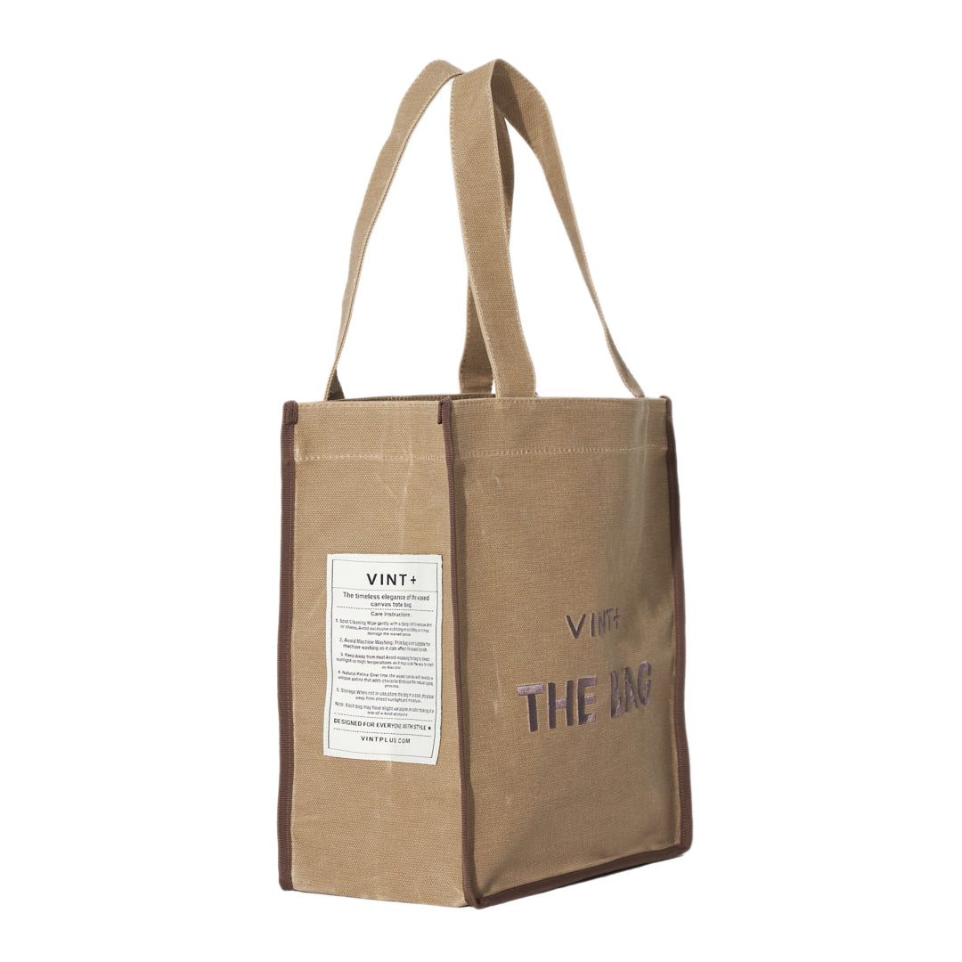 CANVAS BAG - LONG - BEIGE / BRAUN