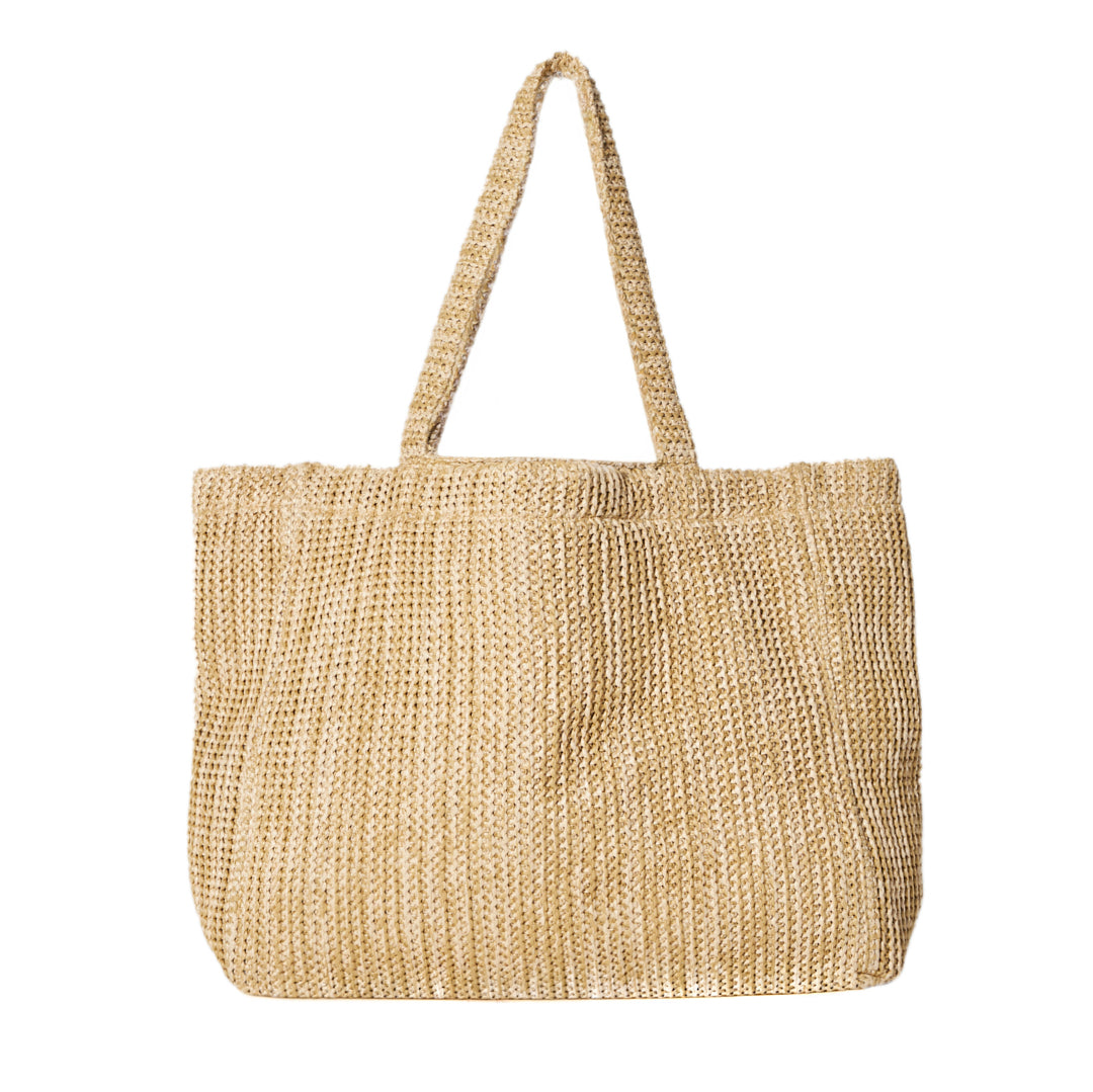 STRAW BAG XL - CREAM WHITE