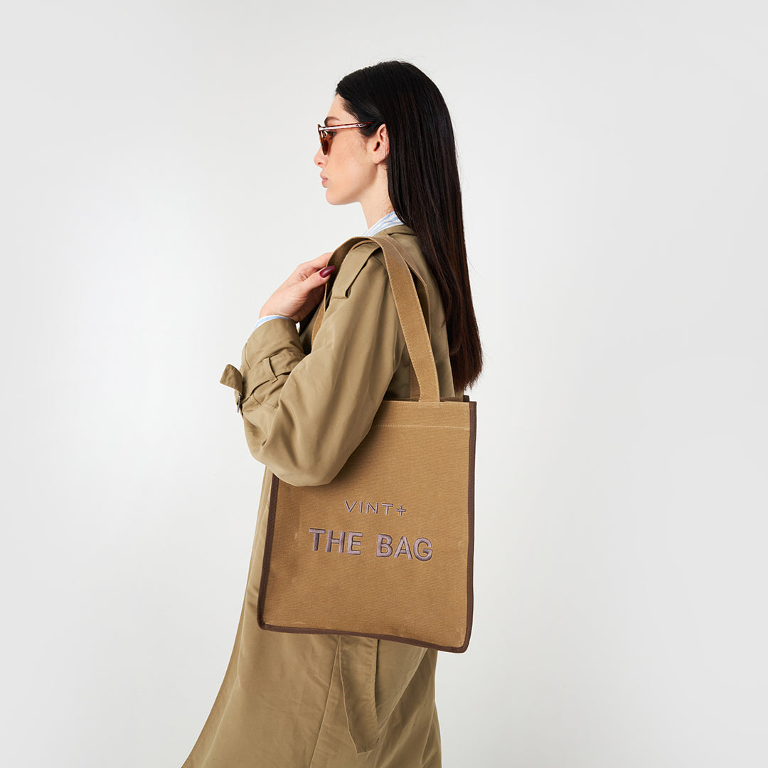 CANVAS BAG - LONG - BEIGE / BRAUN